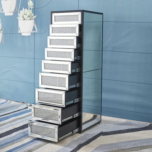 Adele Hollywood Makeup Vanity Station Chest BLACK