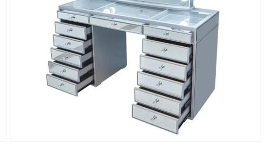 Natalia and Eva Hollywood Makeup Vanity station