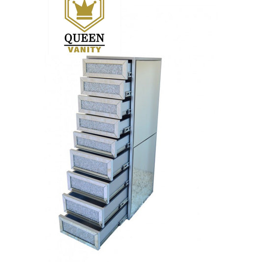 Adele Hollywood Makeup Vanity Station Chest White Queen Vanity Outlet