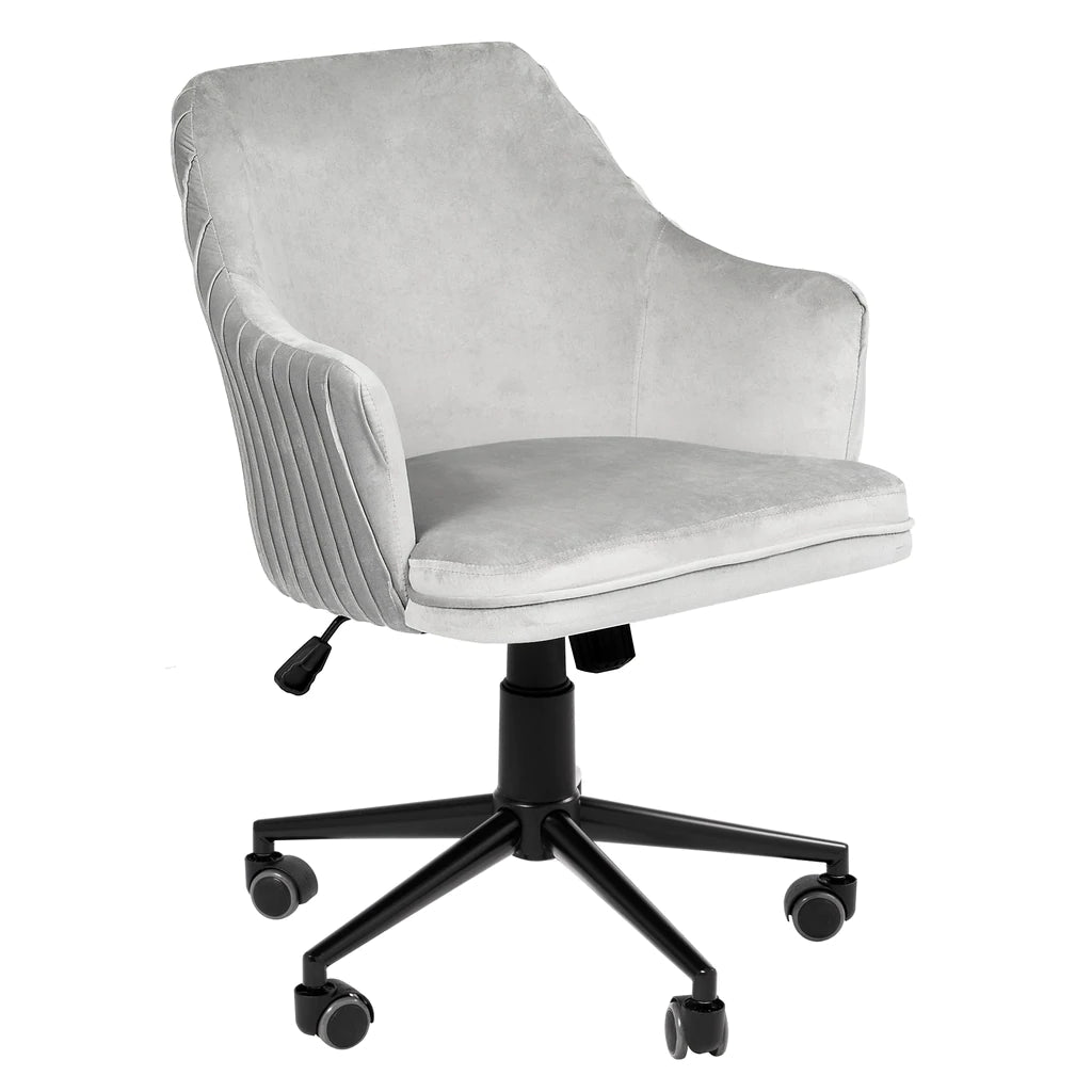 Impressions Vanity Adelyn Armchair with 360 Degrees Swivel Movable Desk Seat with Adjustable Height and Wheelbase