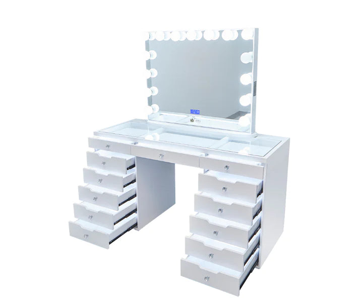 Juliette Hollywood Makeup Vanity Station Queen Vanity Outlet