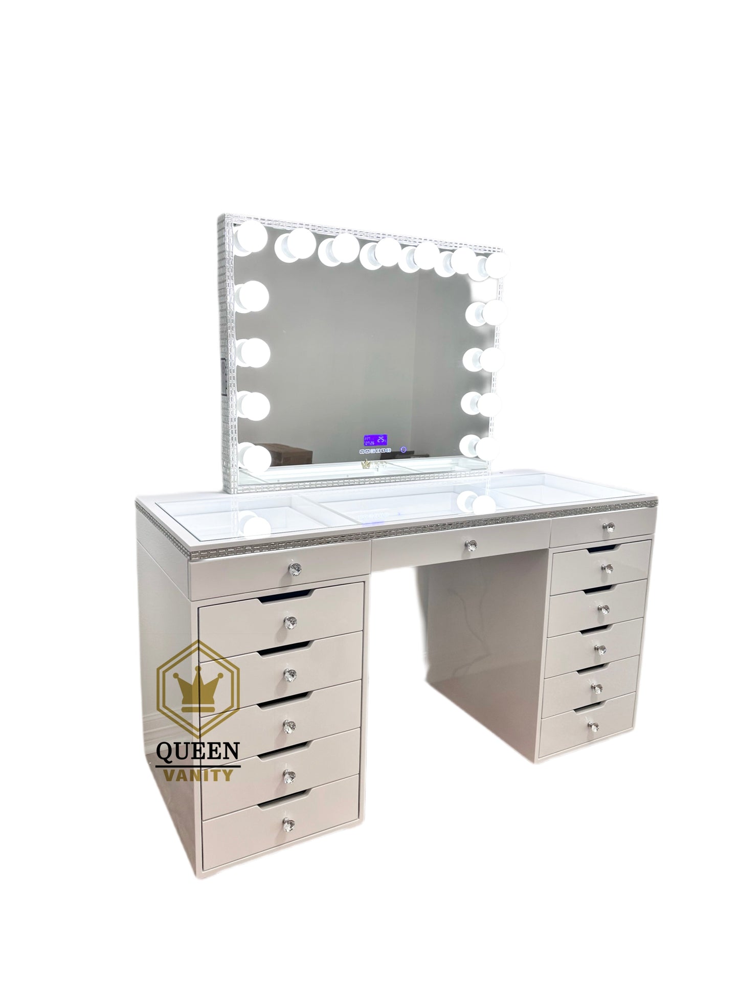 Marilyn Hollywood Makeup Vanity Station White Crystal Queen Vanity Outlet