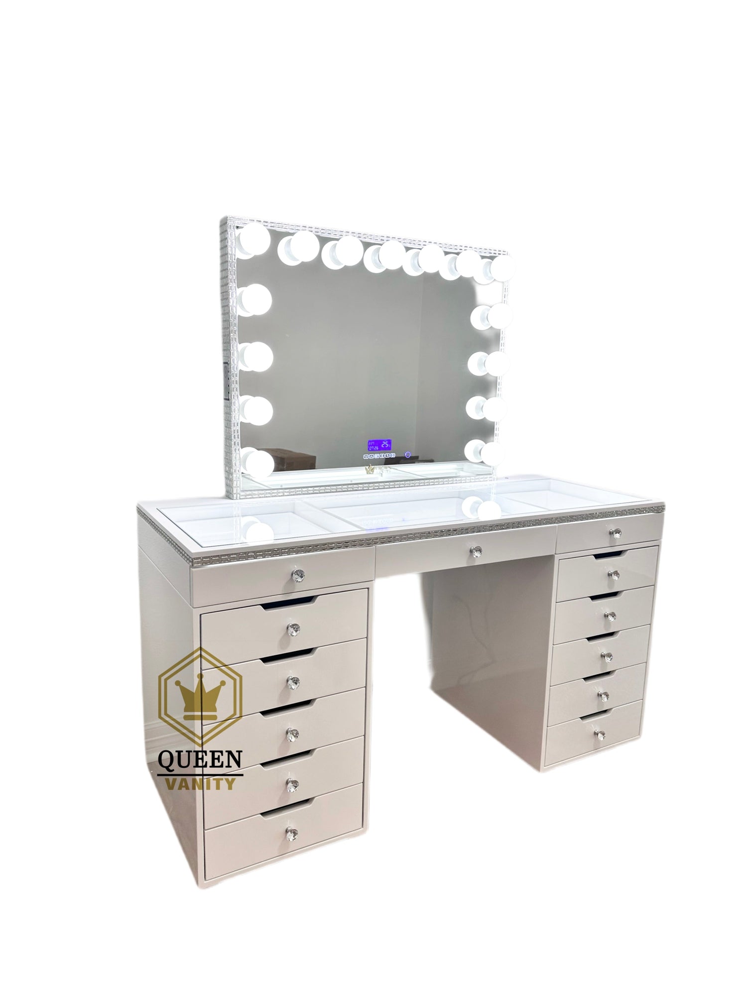 Marilyn Hollywood Makeup Vanity Station White Crystal Queen Vanity Outlet