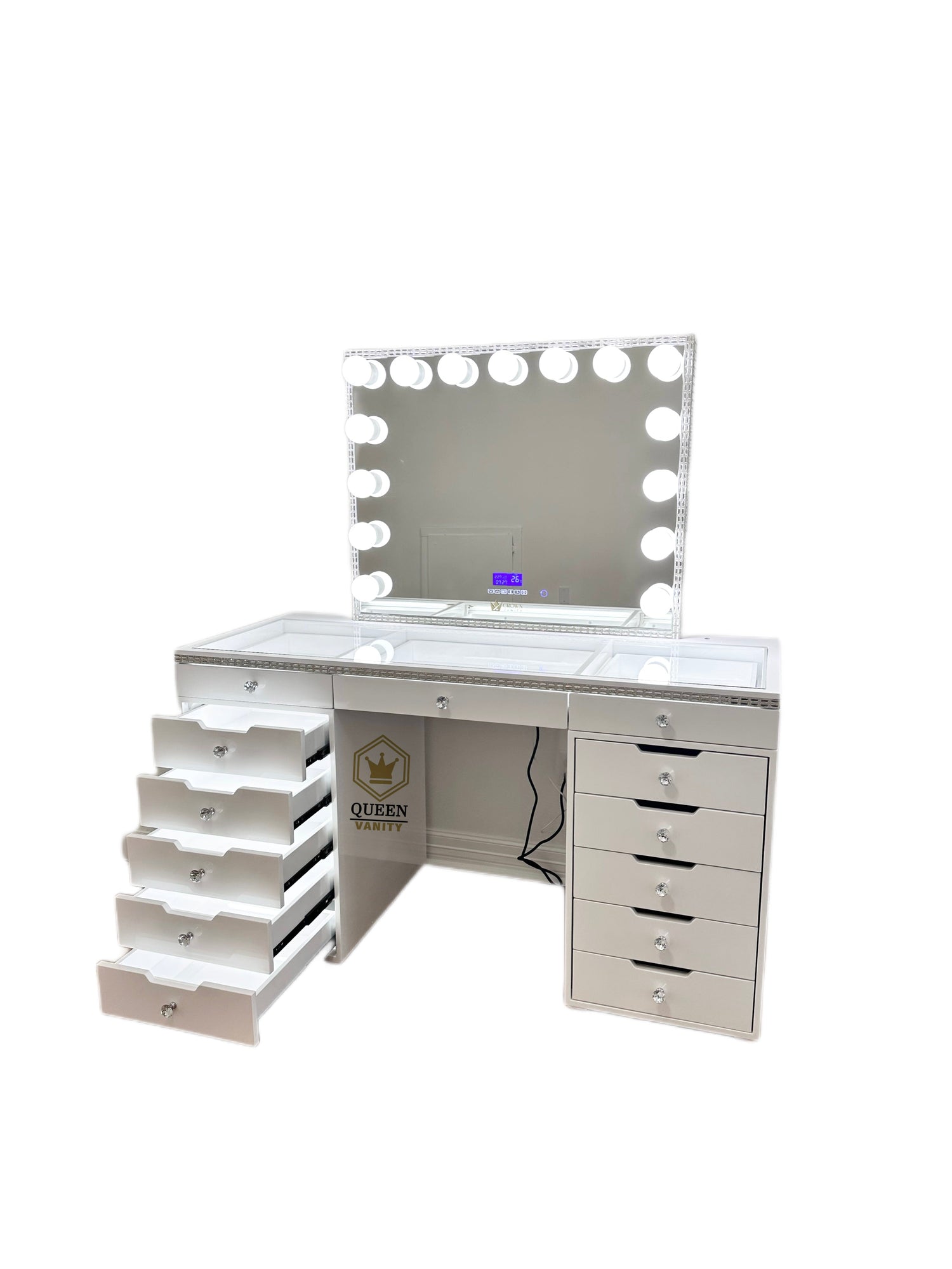Marilyn Hollywood Makeup Vanity Station White Crystal Queen Vanity Outlet