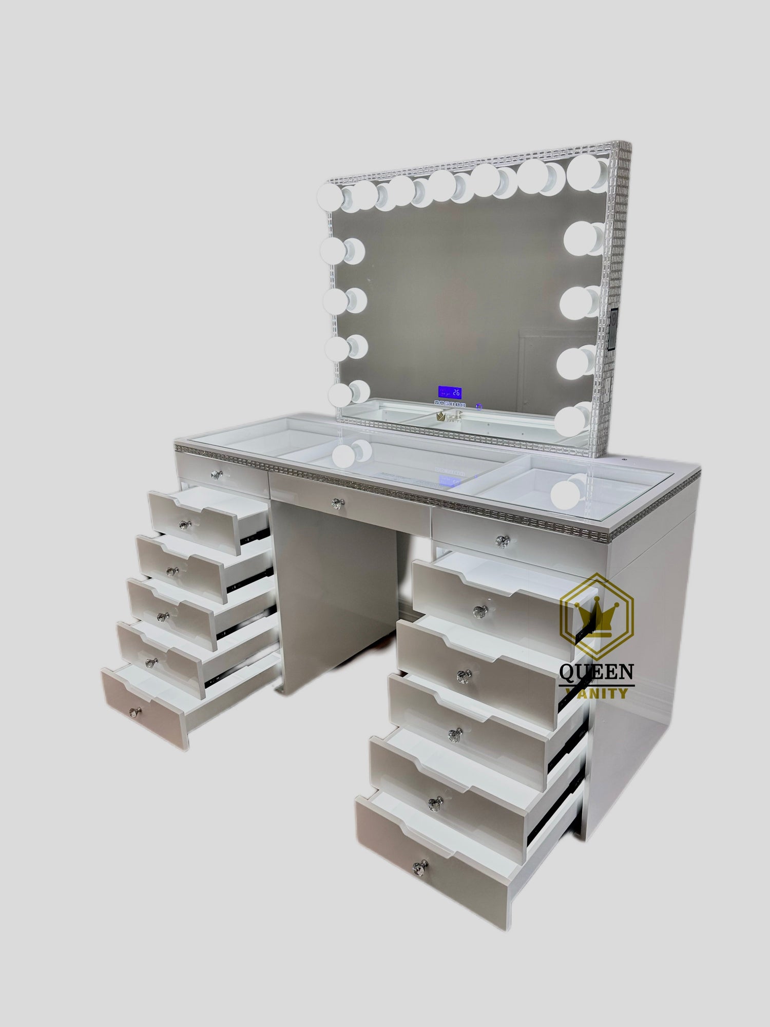 Marilyn Hollywood Makeup Vanity Station White Crystal Queen Vanity Outlet