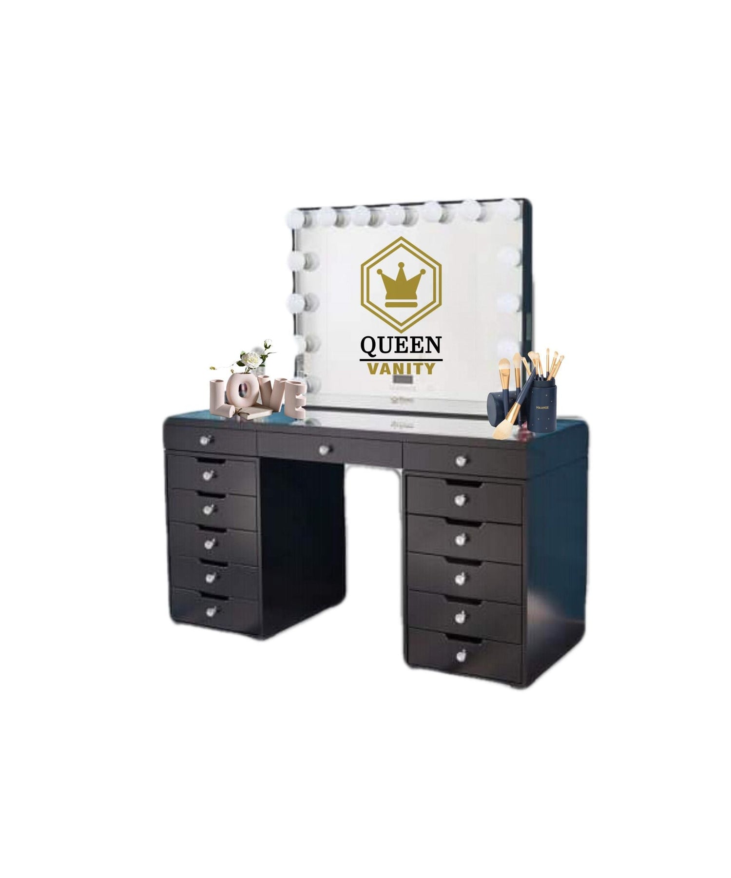 Michelle Hollywood Makeup Vanity Station Queen Vanity Outlet