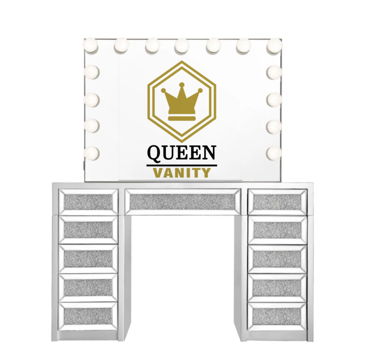 SlayStation® Diamond Edition Vanity Table Silver Queen Vanity Outlet