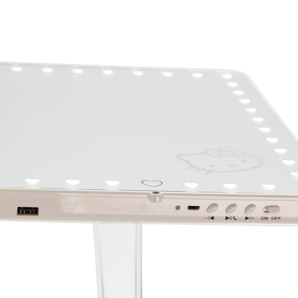 Touch Pro Led Makeup Mirror With Bluetooth Audio+Speakerphone & Usb Charger Queen Vanity Outlet