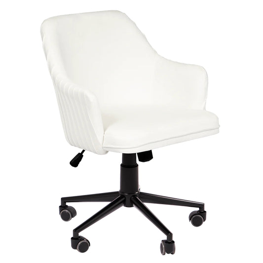 Adelyn Swivel Vanity Chair WHITE