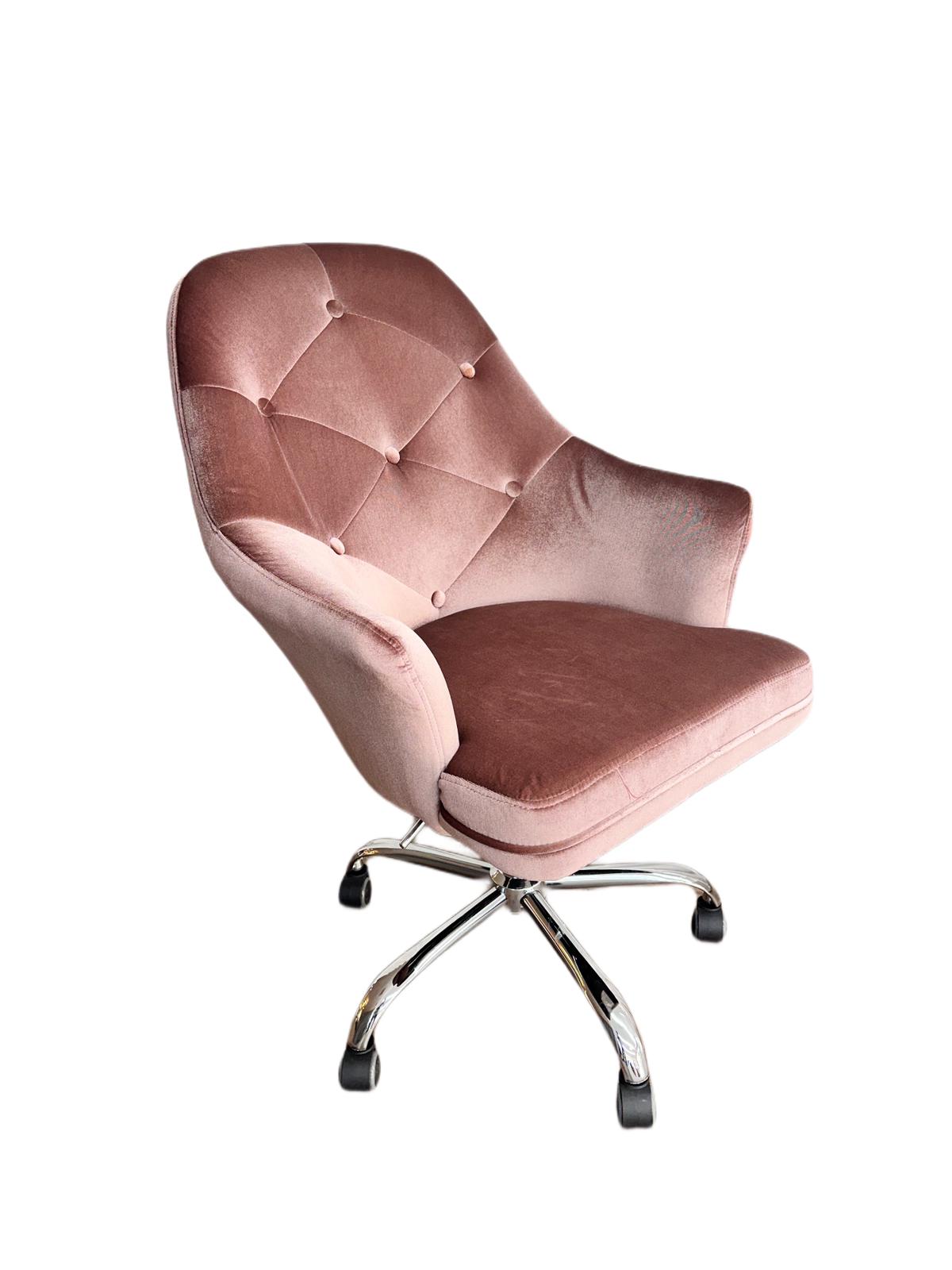 Michelle Tufted Vanity Chair New Pink – Queen Vanity Outlet