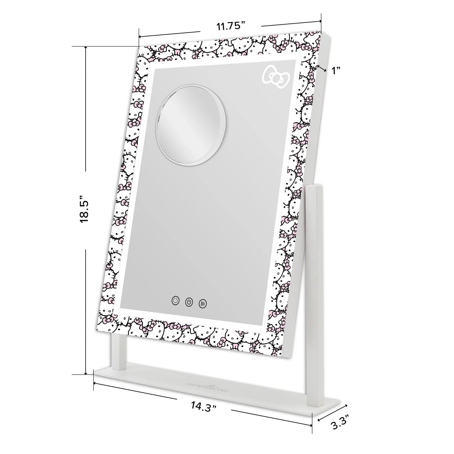 HELLO KITTY TRI-TONE LED MAKEUP MIRROR Queen Vanity Outlet 