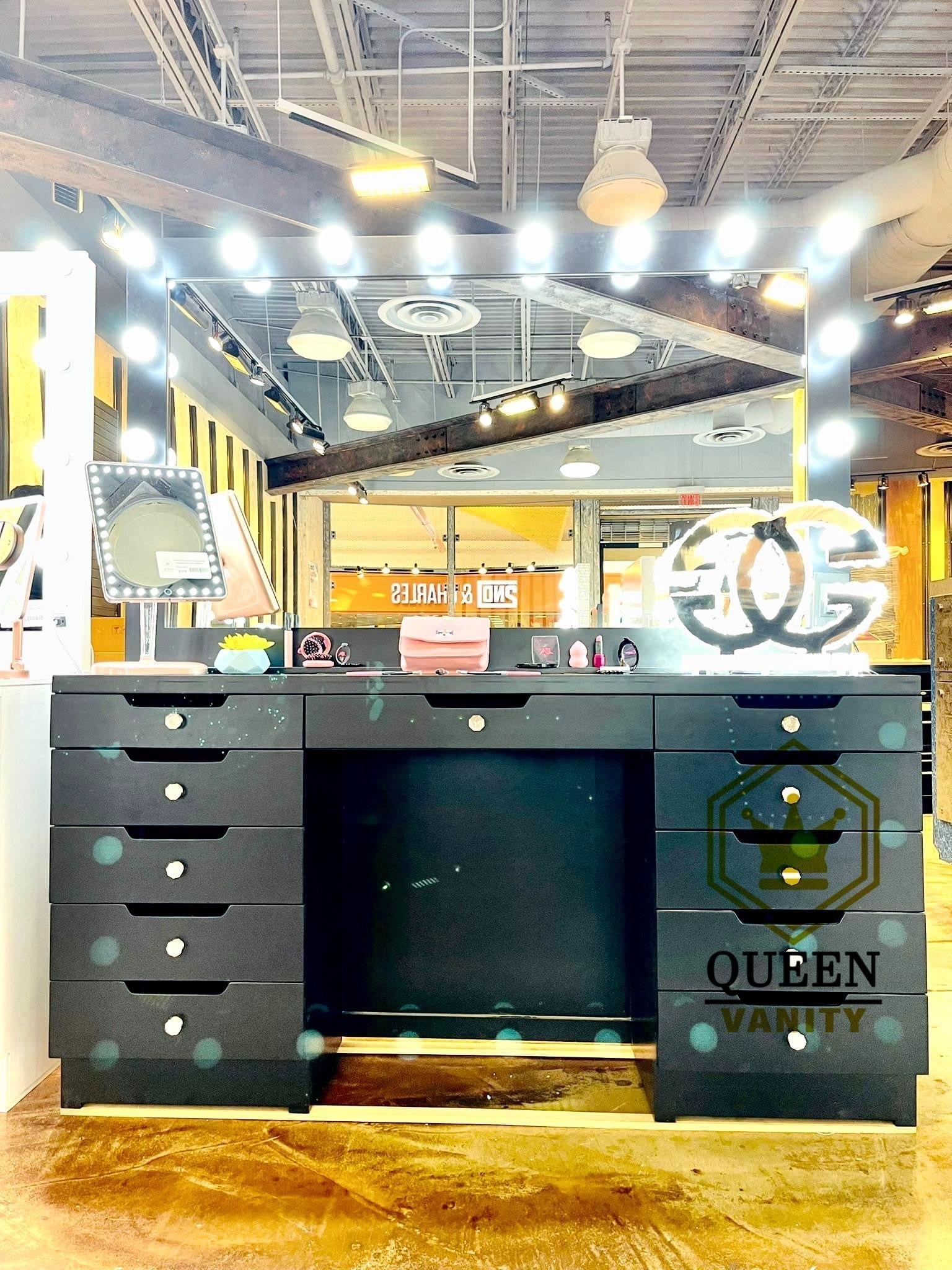 Hana Vanity Black Queen Vanity Outlet