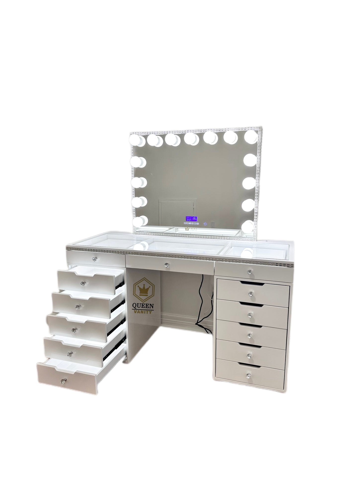 Marilyn Hollywood Makeup Vanity Station White Crystal Queen Vanity Outlet 