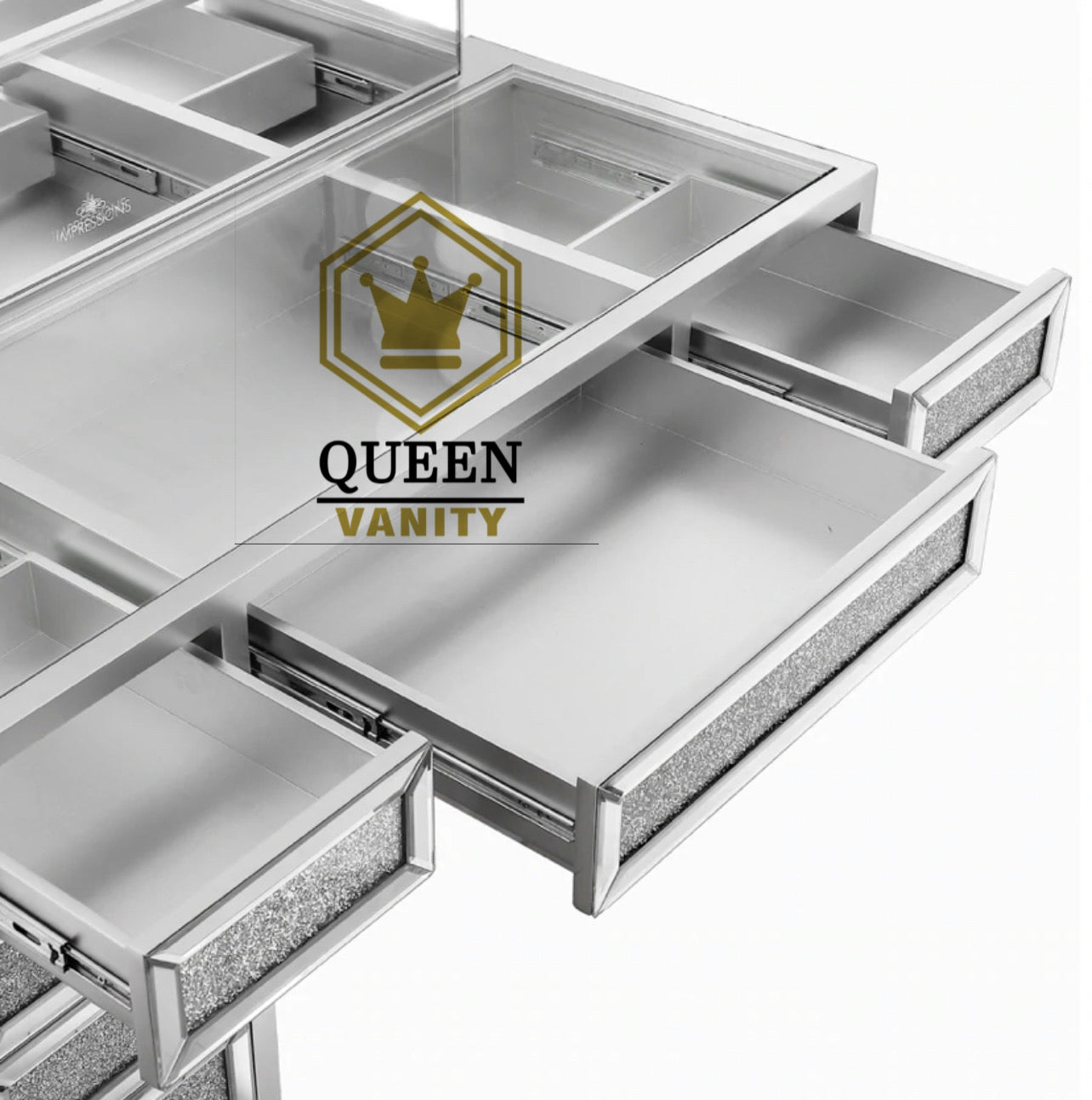 SlayStation® Diamond Edition Vanity Table Silver Queen Vanity Outlet 