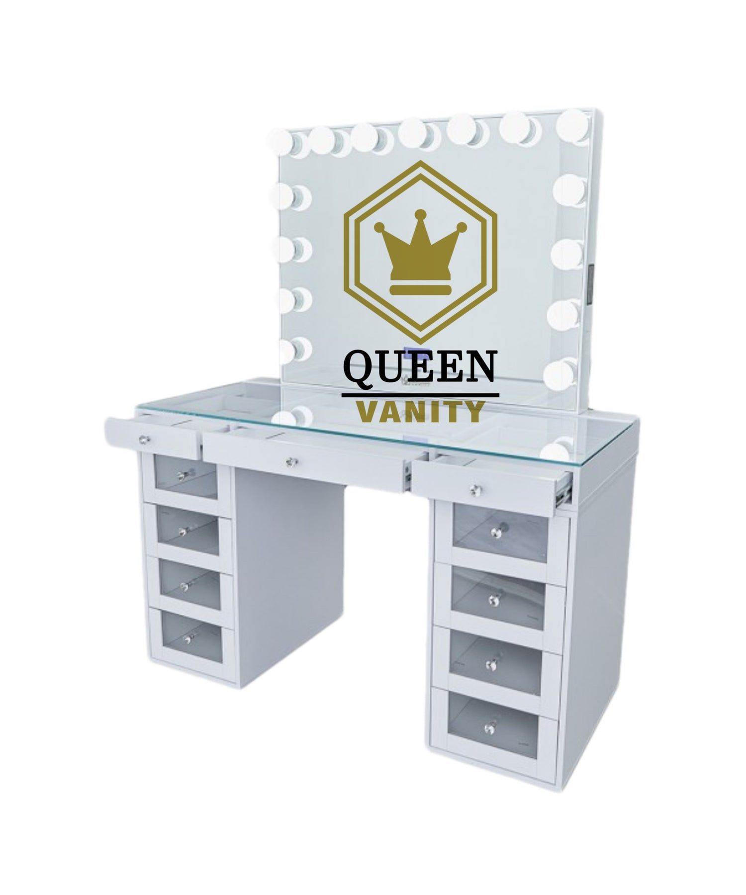 Slaystation 2.0 Hollywood Makeup Vanity White Queen Vanity Outlet 